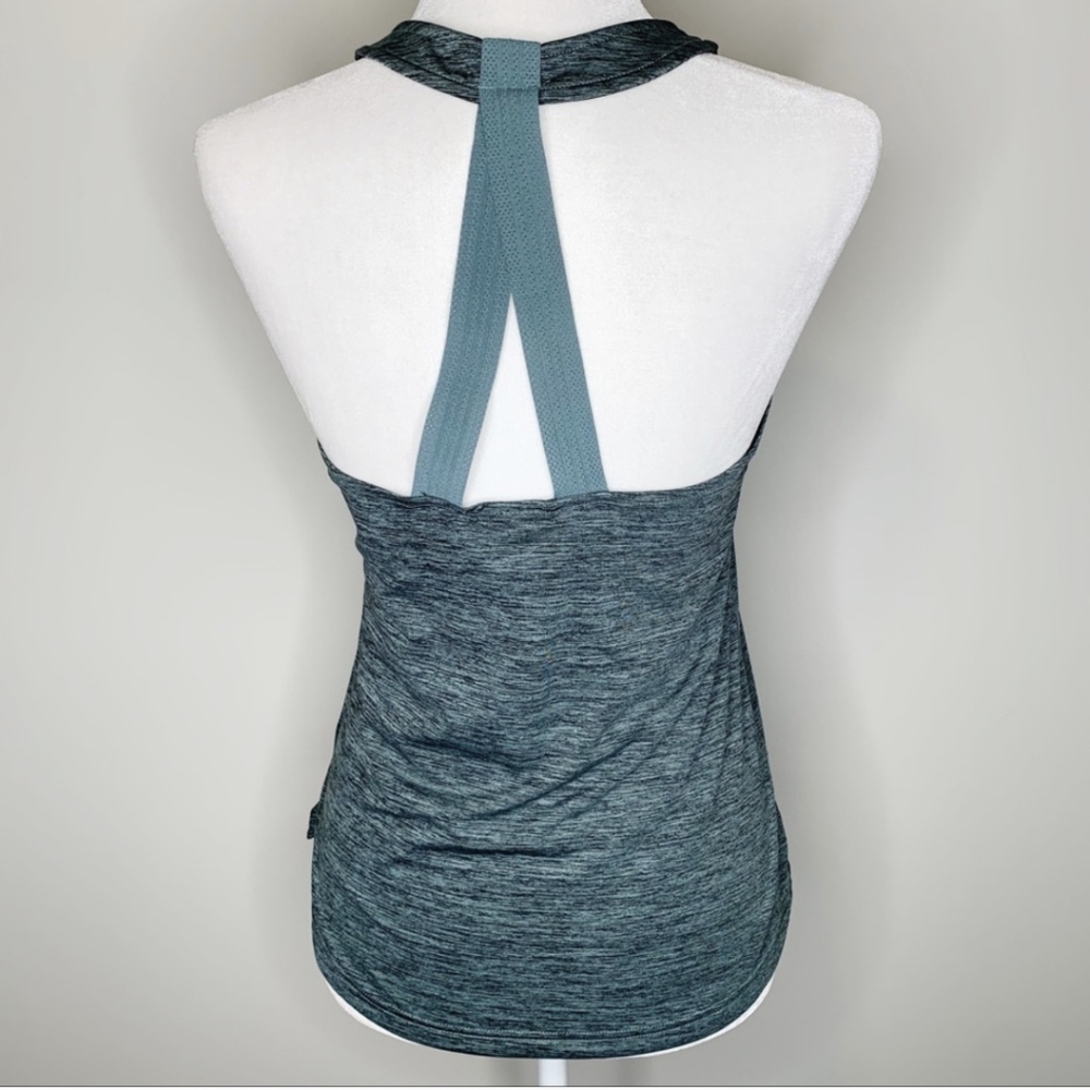 Adidas Green Laser Cut Racerback Workout Tank Top - size xs